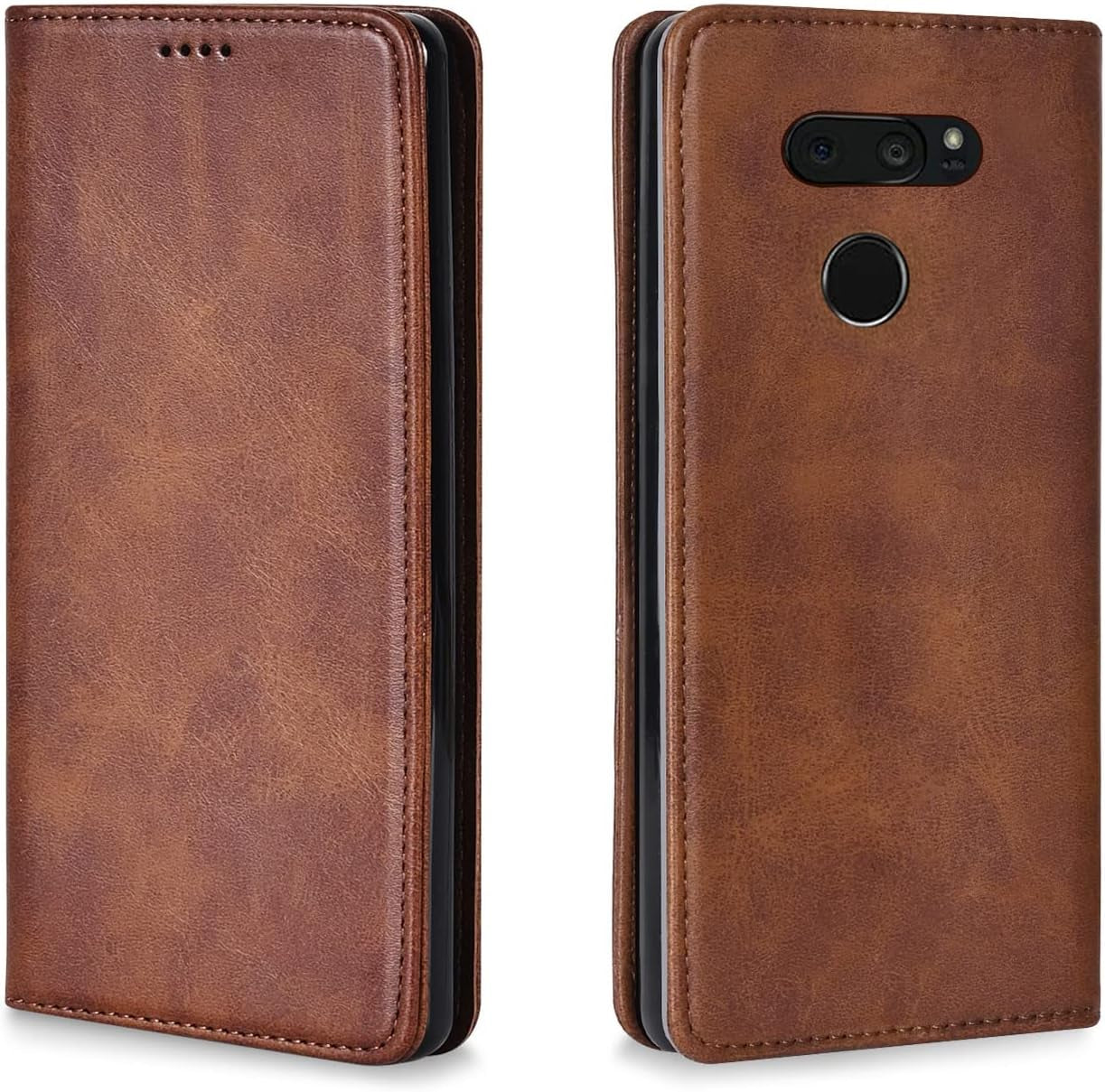 BGTXCZ LG G8 Thinq Case, LG G8 Thinq Wallet Case, [Flip Fold Leather] PU Leather Case with Kickstand Function and ID Credit Card Slot, Magnetic Closure Phone Cover for LG G8 Thinq 5G(Rose Gold)  BGTXCZ Lg V30/V30 Plus/V35 Thinq Darkbrown Lg V30/V30 Plus/V35 Thinq 