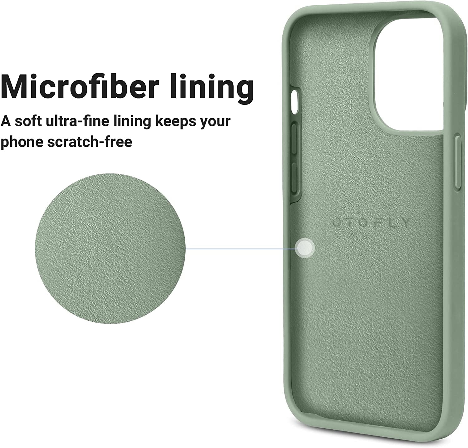 OTOFLY Designed for Iphone 14 Pro Case, Silicone Shockproof Slim Thin Phone Case for Iphone 14 Pro 6.1 Inch (Calke Green)  OTOFLY Direct   