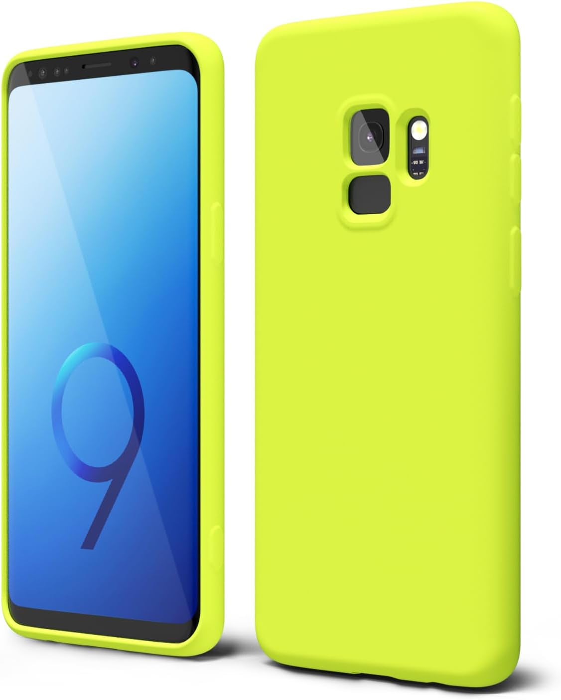 Oakxco for Samsung Galaxy S9 plus Phone Case Liquid Silicone Grip, Cute Thin Slim Soft Rubber TPU Plain Smooth Gel Cover for Women Girl, Matte Solid Protective & Shockproof, Aqua Sky Baby Light Blue  Oakxco   