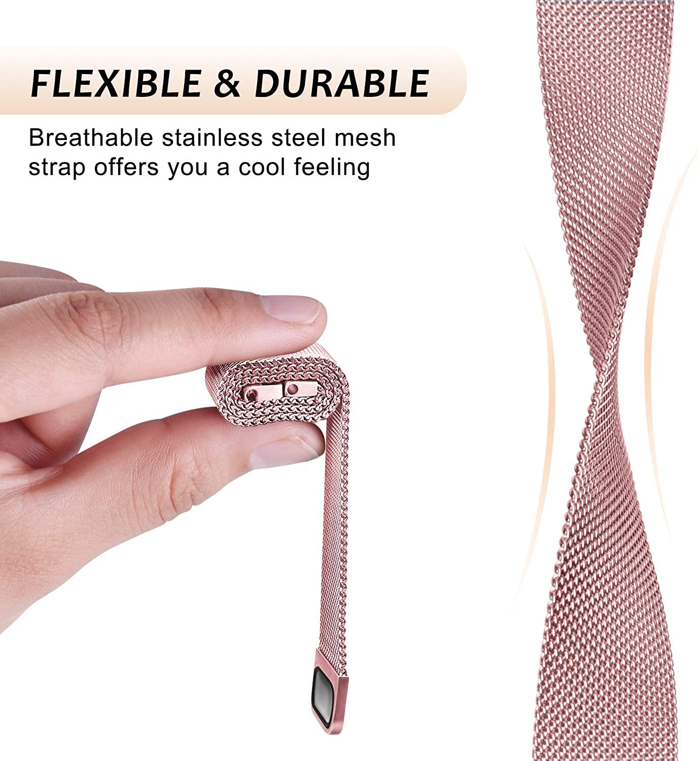 YILED Metal Bands for Samsung Galaxy Watch Active 2 40Mm 44Mm / Galaxy Watch Active, 20Mm Stainless Steel Mesh Watch Strap for Galaxy Watch 3 41Mm / Galaxy Watch 42Mm  YILED   