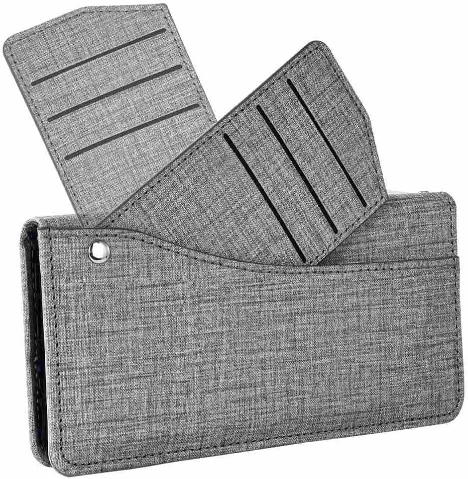 DIIGON Phone Cover Folio Wallet Case for LG G8, Premium PU Leather Slim Fit Cover for LG G8, 1 Photo Frame Slot, Prevent Dust, Gray  DIIGON   