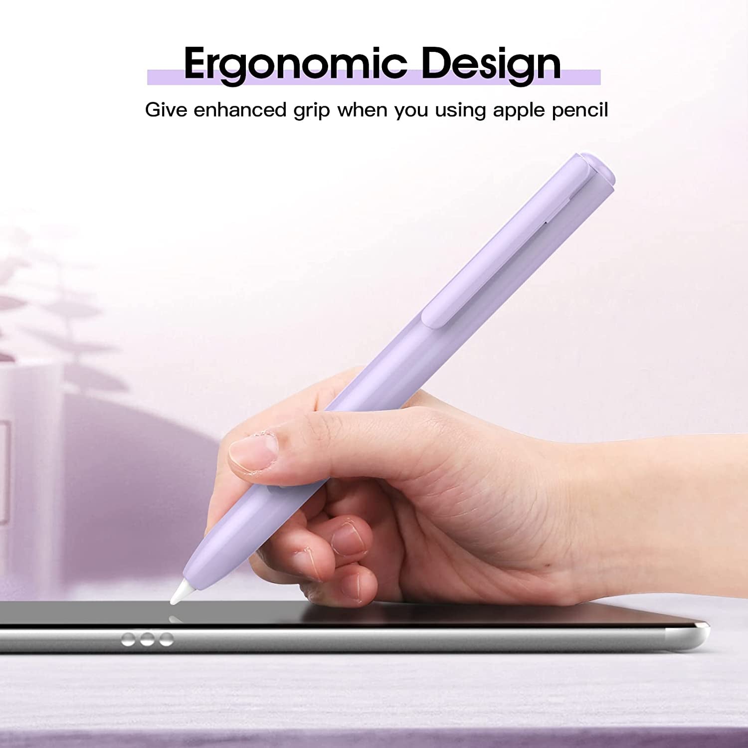 Timovo Holder Case Fit Apple Pencil 2Nd Generation, Retractable Protective Pencil Case Cover with Sturdy Clip for Apple Pencil 2Nd Gen,Taro Purple  TiMOVO   
