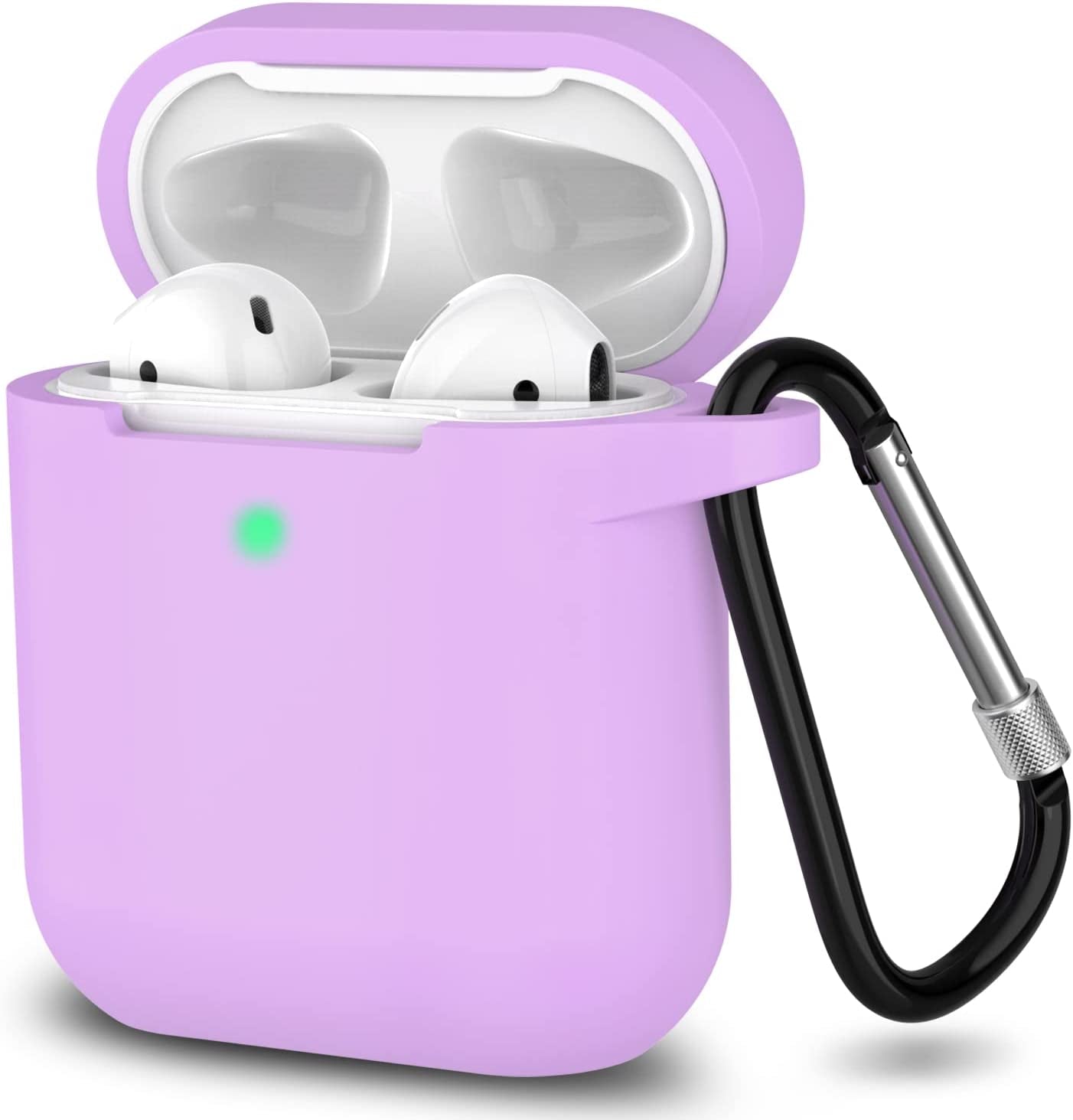 SATLITOG Airpods Case Cover with Secure Lock Keychain, Protective Silicone Cover Compatible with Apple Airpods 2Nd & 1St Charging Case - Burgundy  SATLITOG   