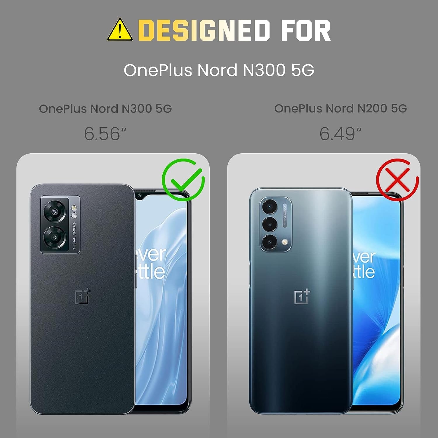 Oneplus Nord N300 5G Case + Tempered Glass Screen Protector with Kickstand & Slide Lens Protector Cover,Heavy Duty Armor Shockproof Rugged Military Grade Protective Case for Oneplus N300 5G (Navy)  Dretal   