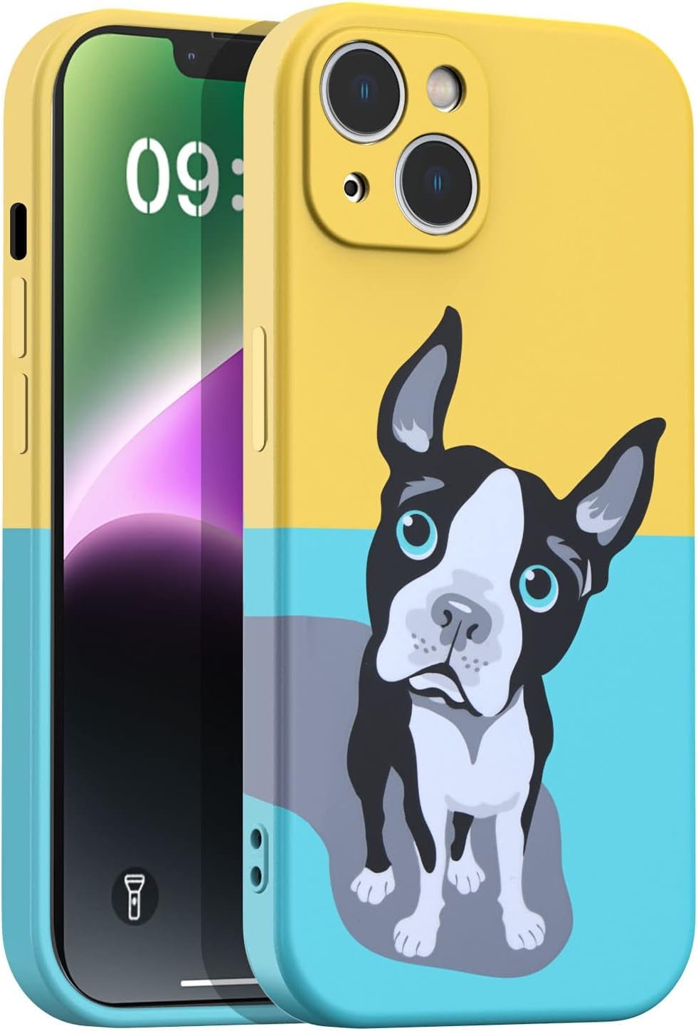 Aicase Magnetic Case for Iphone 14 Plus,Support Magnetic Car Mount Heavy Duty 2-Layer Pocket-Friendly Durable Military Grade Protection Shockproof/Dropproof Protective Cover for Iphone 14 plus 6.7"_1  AICase Cute Bulldog 3D Design  