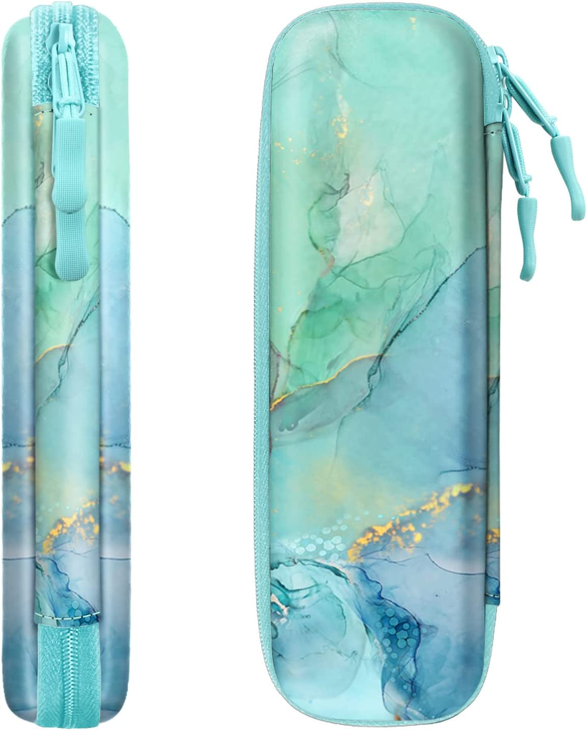 Fintie Holder Case for Apple Pencil (1St and 2Nd Generation), PU Leather Protective Carrying Bag Sleeve Compatible with Apple Pen Accessories, USB Cable, Earphone, Samsung Stylus, Emerald Marble  Fintie   