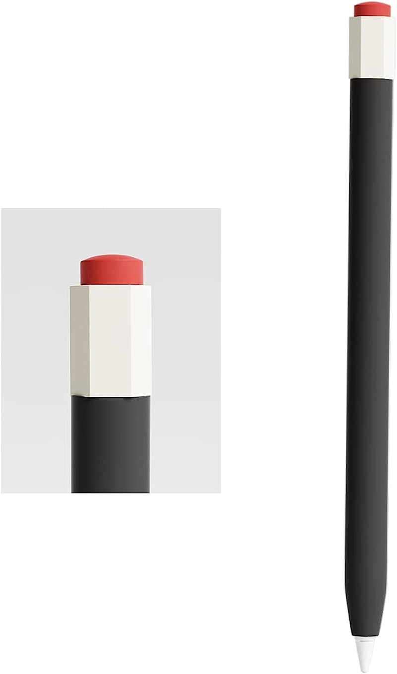 ELETIUO Silicone Case for Apple Pencil 1St Gen,Vintage Protective Grip Sleeve Cover,Compatible with Ipad Pro 9.7"/10.5"/12.9"  Litumfen Black  