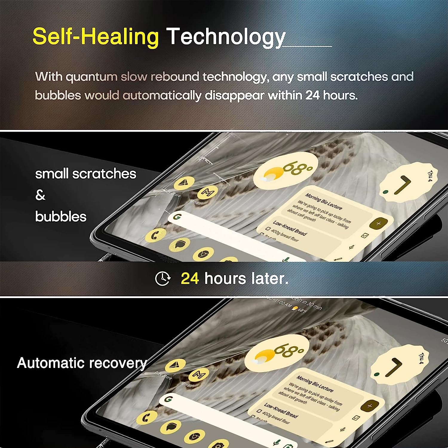 Milomdoi [9-In-1] for Google Pixel Fold 5G Screen Protector [3 Pack inside and 3 Pack Front] with 3 Pack Tempered Glass Camera Lens Protector with Mounting Positioner Accessories No Bubbles  Milomdoi   