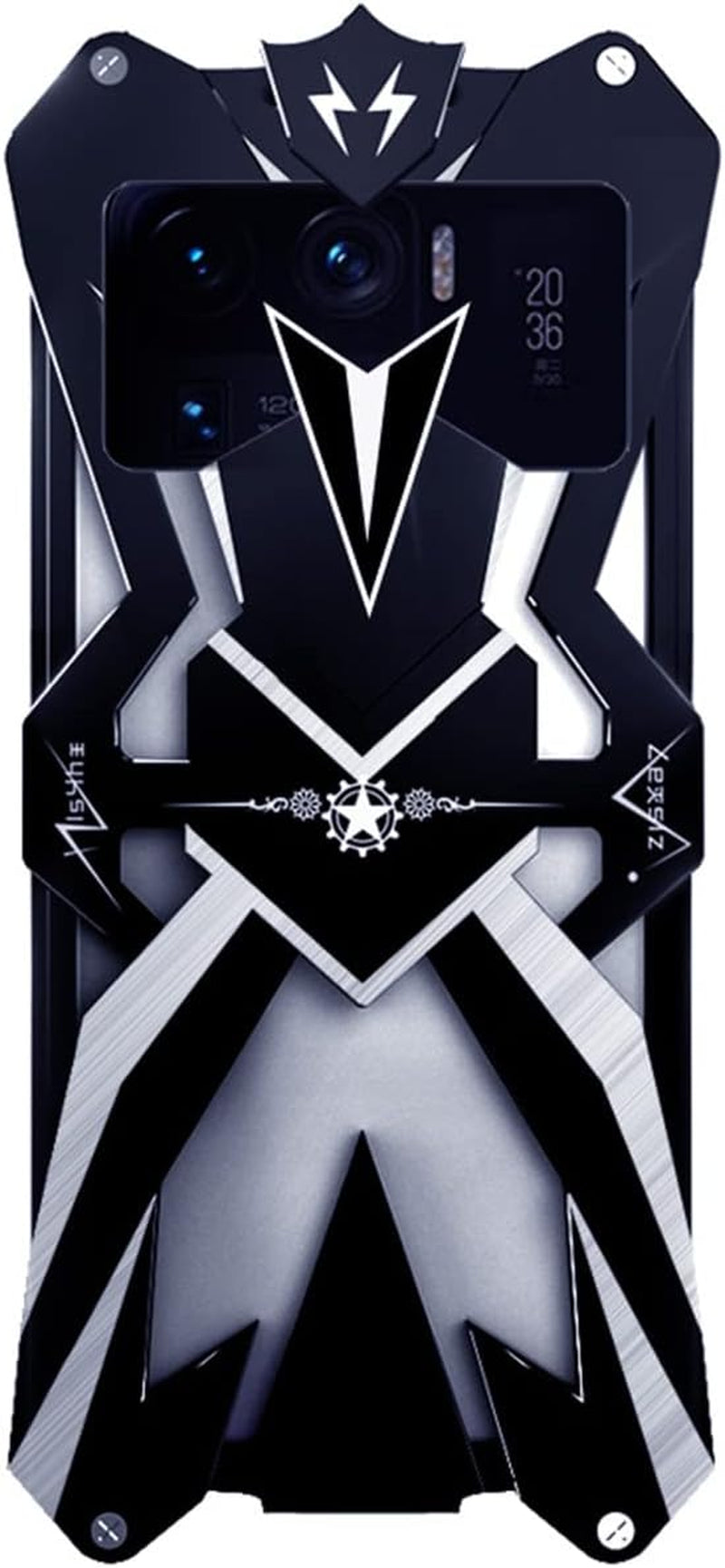 DAYJOY Cool Design Aluminum Case Compatible with Xiaomi 11 Ultra,Rock Punk Style Arm Shield Premium Aerospace Aluminum Metal Shockproof Bumper Frame Cover Case  DAYJOY   