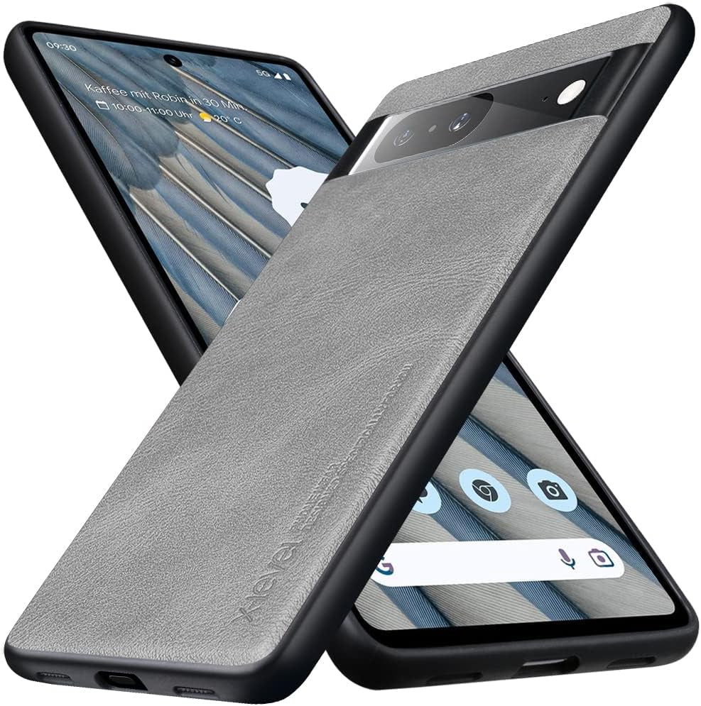 X-Level Google Pixel 7A Case, Thin Slim Premium PU Leather Elegant Soft TPU Bumper Shockproof Protective Cases Phone Cover for Google Pixel 7A 2023 (Gray)  X-level   