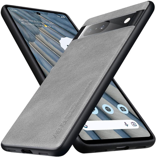 X-Level Google Pixel 7A Case, Thin Slim Premium PU Leather Elegant Soft TPU Bumper Shockproof Protective Cases Phone Cover for Google Pixel 7A 2023 (Gray)  X-level   