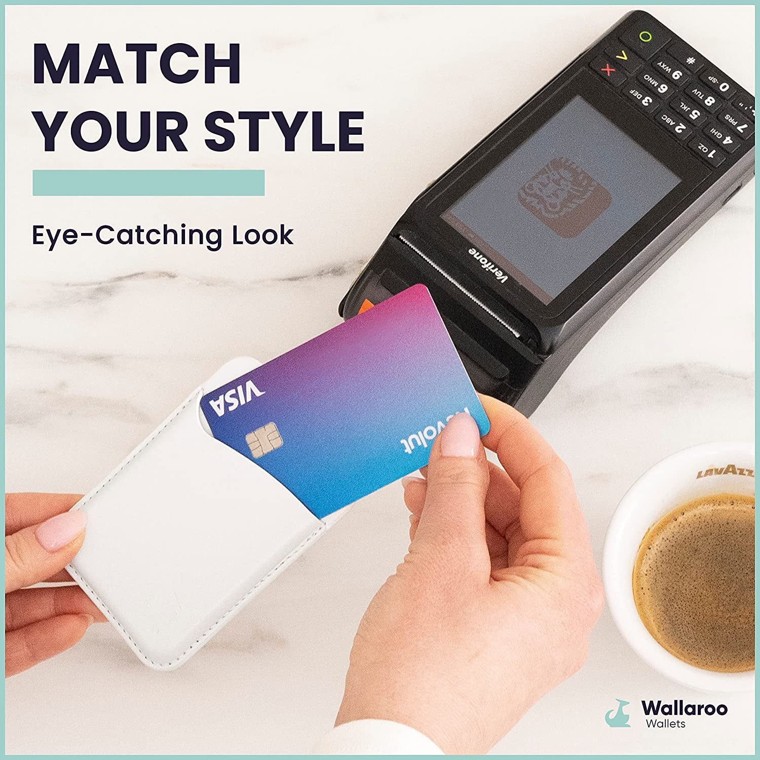 Genuine Leather Magsafe Compatible Wallet - Wallet for Apple Iphone 12 and Newer or Magsafe Ready Case - Iphone Wallet with Strong Magnet for Credit Card - Easy to Attach & Extra Slim (White)  Wallaroo, Inc   