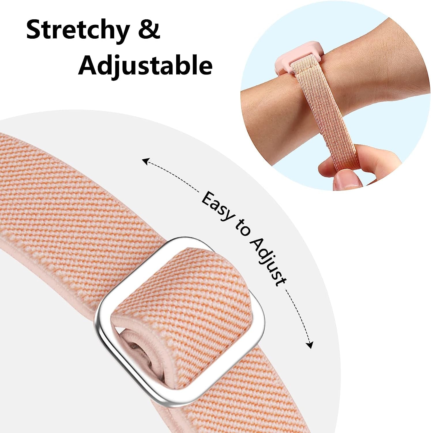 Mosstek Elastic Bands Compatible for Garmin Vivofit Jr 3 Bands for Kids 6+, Soft Stretchy Loop Nylon Bands Compatible for Garminfit Jr. 3 Swim-Friendly Adjustable Replacement Boys Girls, 3 Pack  Mosstek   