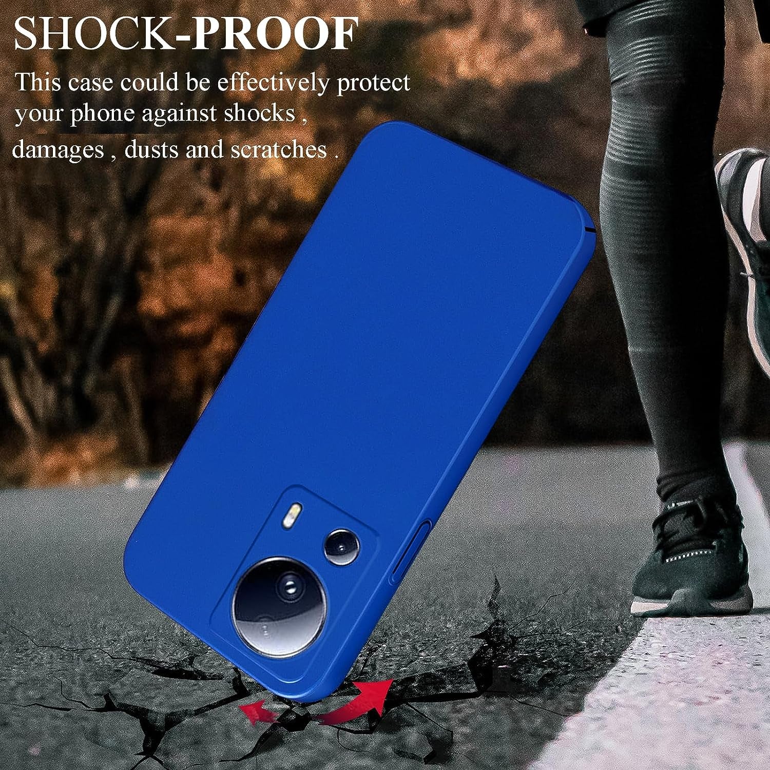Yarxiawin for Xiaomi 13 Lite Case Shockproof Pink, Xiaomi 13 Lite Phone Case Thin Hard PC Protective Case Anti-Fingerprint Cover with Ultimate Delicate Touch Feeling (Dark Blue)  Yarxiawin   