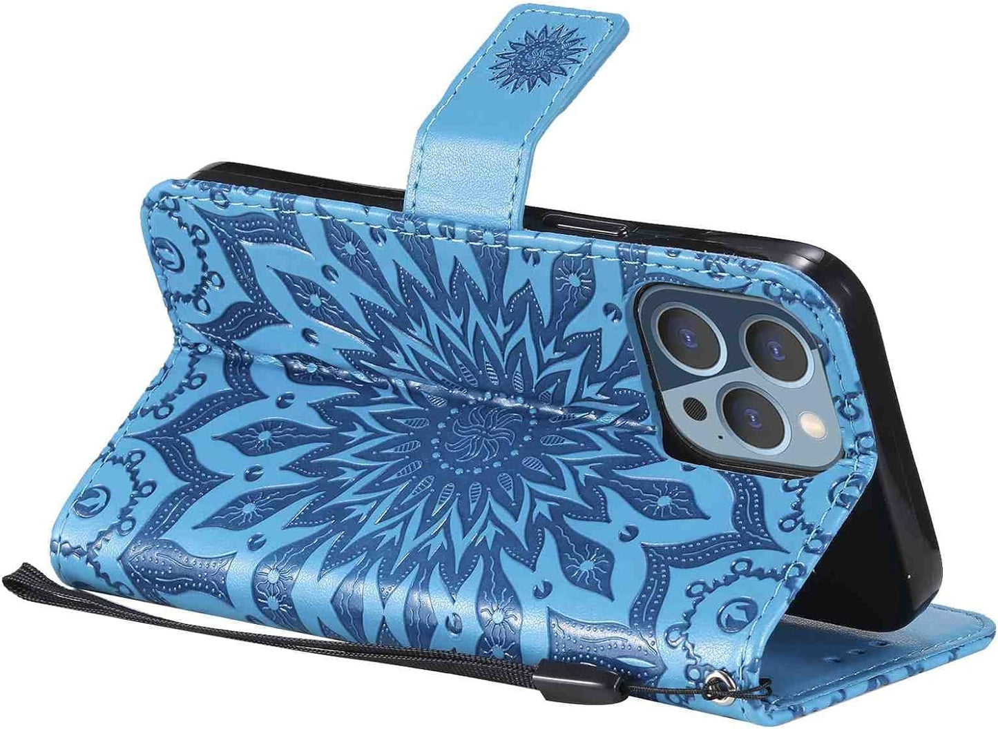 Fansipro Phone Cover Wallet Folio Case for LG V30, Premium PU Leather Slim Fit Cover for LG V30, 2 Card Slots, Exact Fitting, Blue  Fansipro   