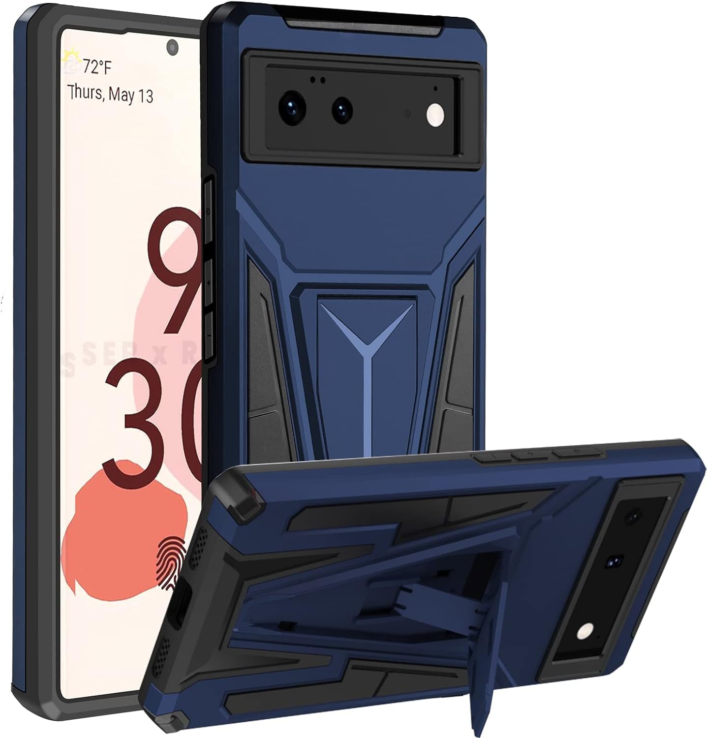 Aicase Compatible with Google Pixel 6 Case (2021) Kickstand with Car Magnetic Heavy Duty Military Grade Protection Shockproof Protective Cover for Google Pixel 6  AICase   