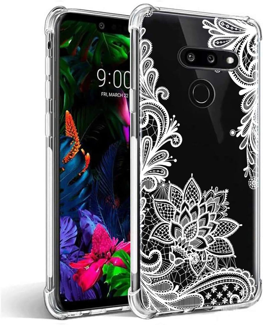 Sidande for LG G8 Thinq Case (2019), Shockproof Clear Floral Soft Flexible TPU Slim Protective Phone Case Cover for LG G8 Thinq (2019) (Mandala)  Sidande   