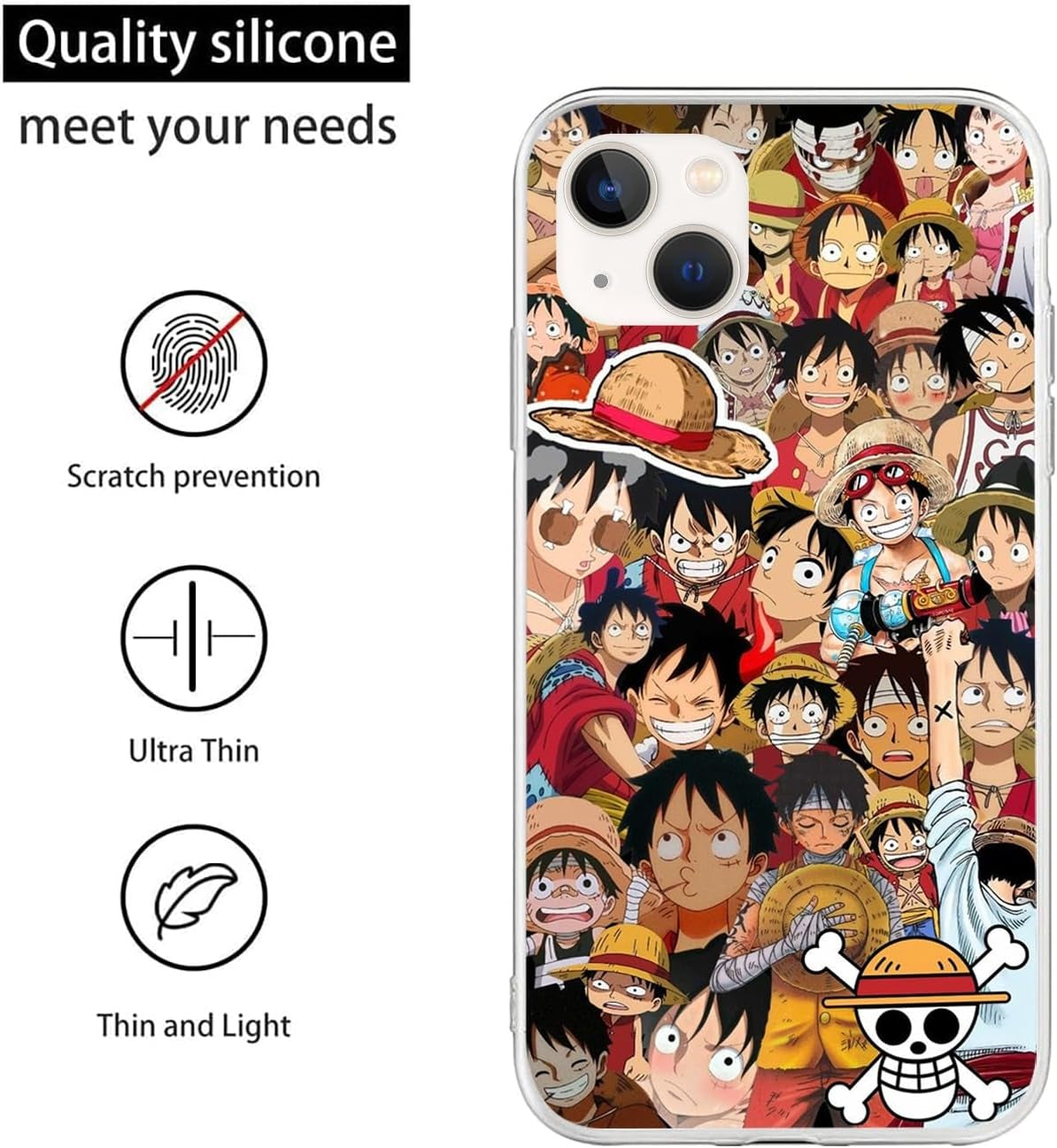 BAFAFA Compatible with LG G6 | LG G6+ | LG G6 plus Case with Luffy 382 Ultra Thin Shockproof Soft TPU Phone Case Clear  BAFAFA   
