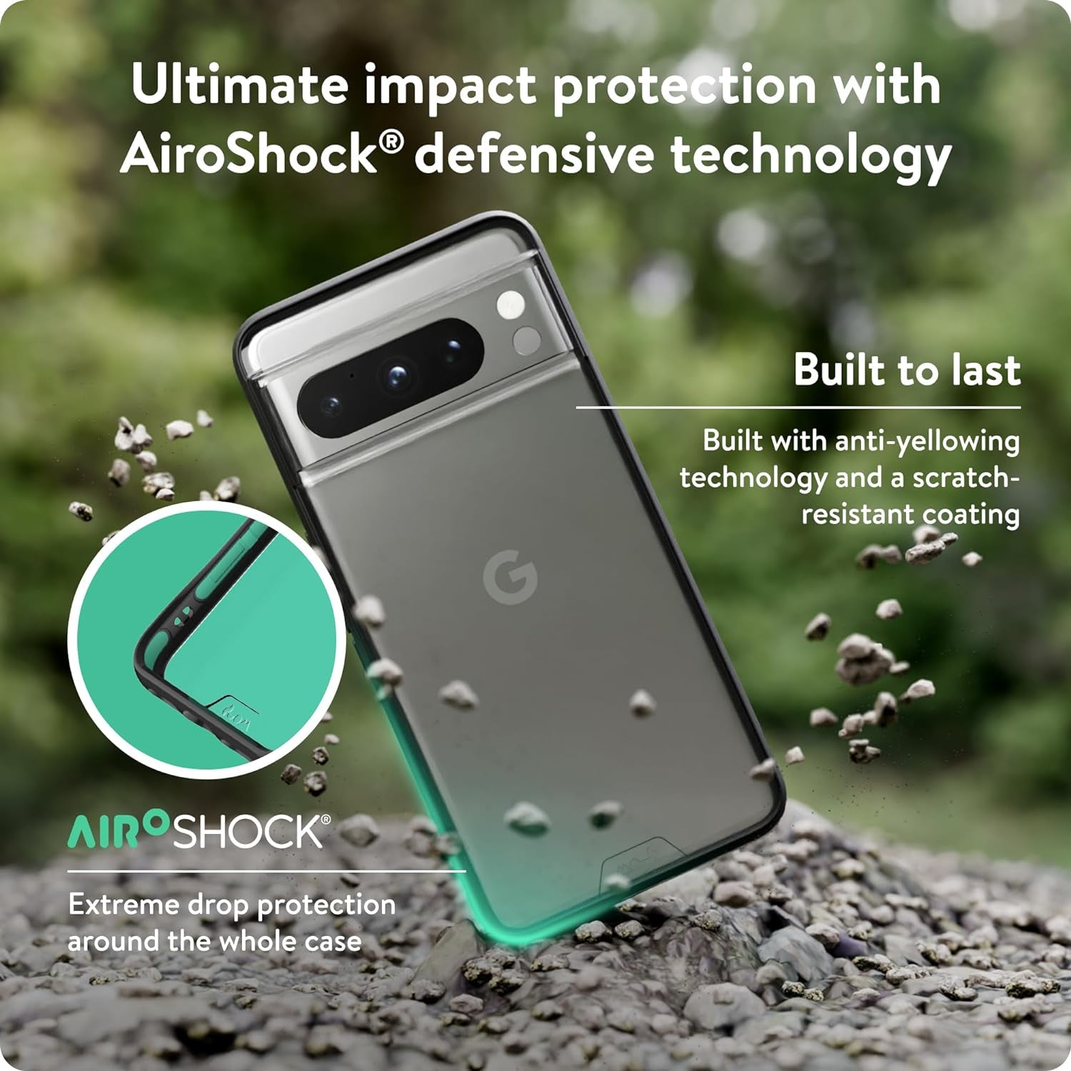 Mous for Google Pixel 8 Pro Case Clear - Clarity - Protective Pixel 8 Pro Case - Scratch Resistant Crystal Clear & Slim Design - Shockproof Phone Cover  Mous   