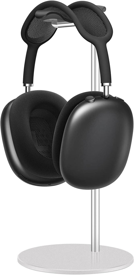 SHUOSUO Headphone Stand Aluminum, Headset Holder with Solid Base for Desk, Compatible with Airpods Max, Beats, Bose, B&O, Sony, Sennheiser, Etc (Silver)  SHUOSUO   