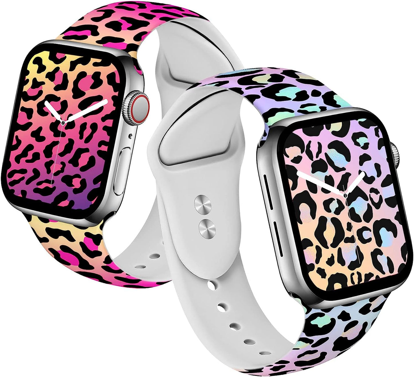 LHWINYI Compatible with Leopard Apple Watch Band for Women 38Mm 40Mm 41Mm 42Mm 44Mm 45Mm 49Mm, Cheetah Print Iwatch Bands for Series Ultra SE 8 7 6 5 4 3 2 1  LHWINYI Gradient Cheetah 1 38/40/41mm(M/L) 