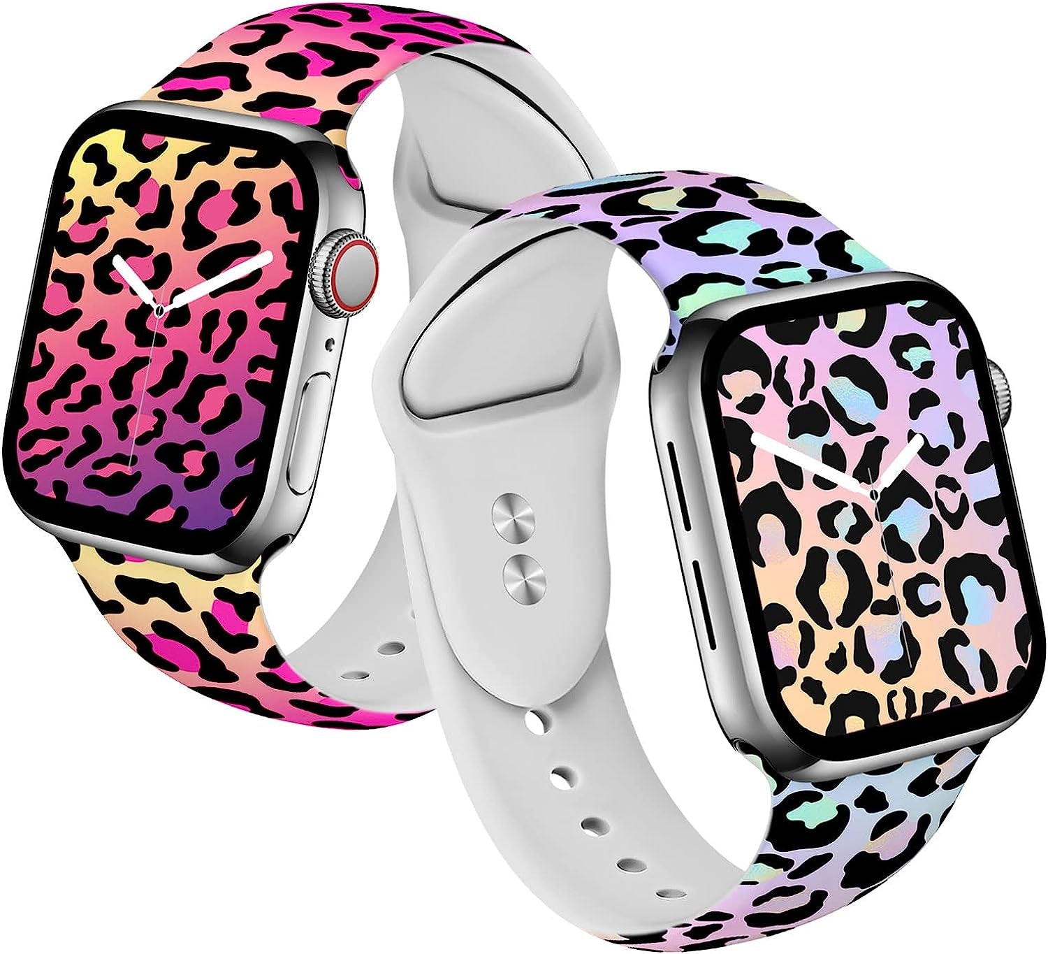 LHWINYI Compatible with Leopard Apple Watch Band for Women 38Mm 40Mm 41Mm 42Mm 44Mm 45Mm 49Mm, Cheetah Print Iwatch Bands for Series Ultra SE 8 7 6 5 4 3 2 1  LHWINYI Gradient Cheetah 1 38/40/41mm(M/L) 