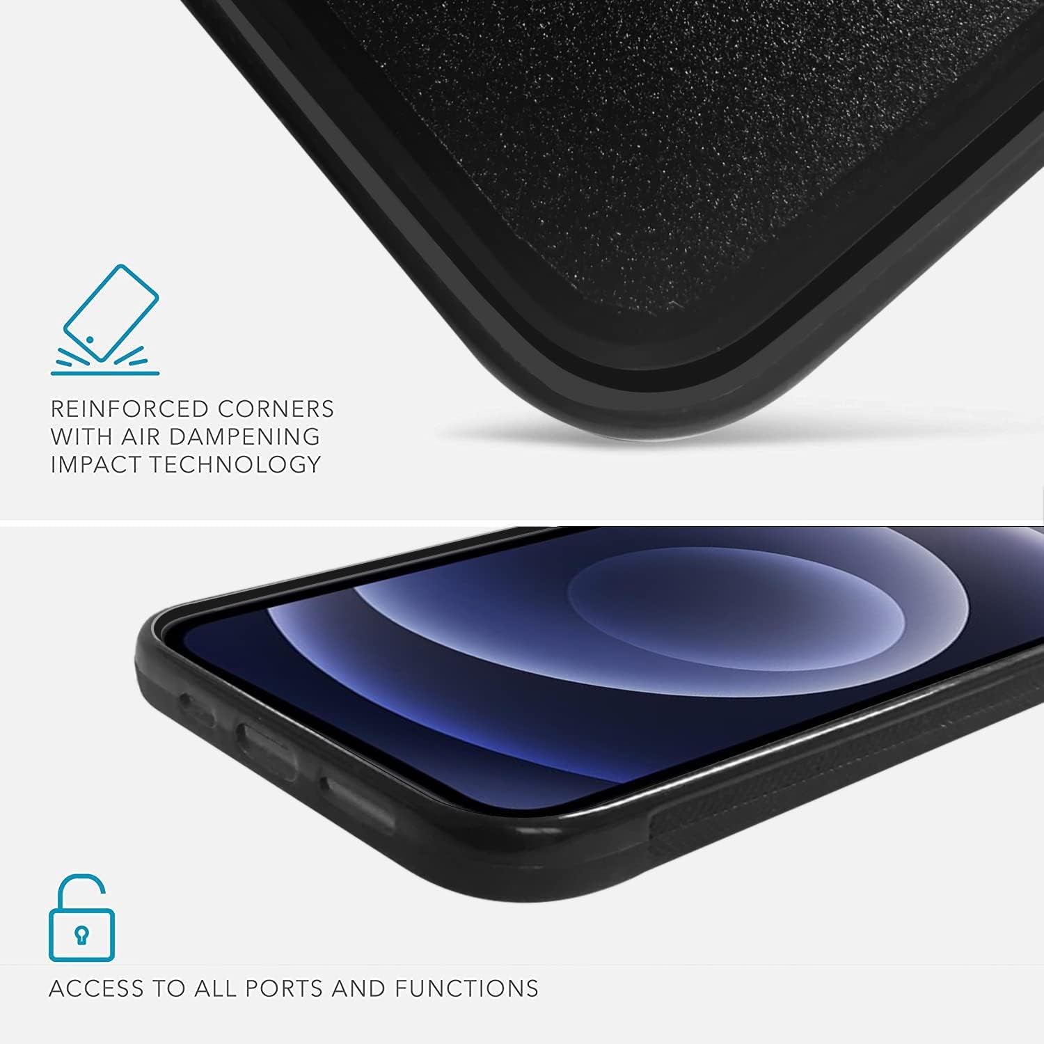 Soft Rubber Silicone TPU anti Slip Edge and Hard Bottom Shell Case Compatible with Iphone 13, Music Band Pattern  Notherss   