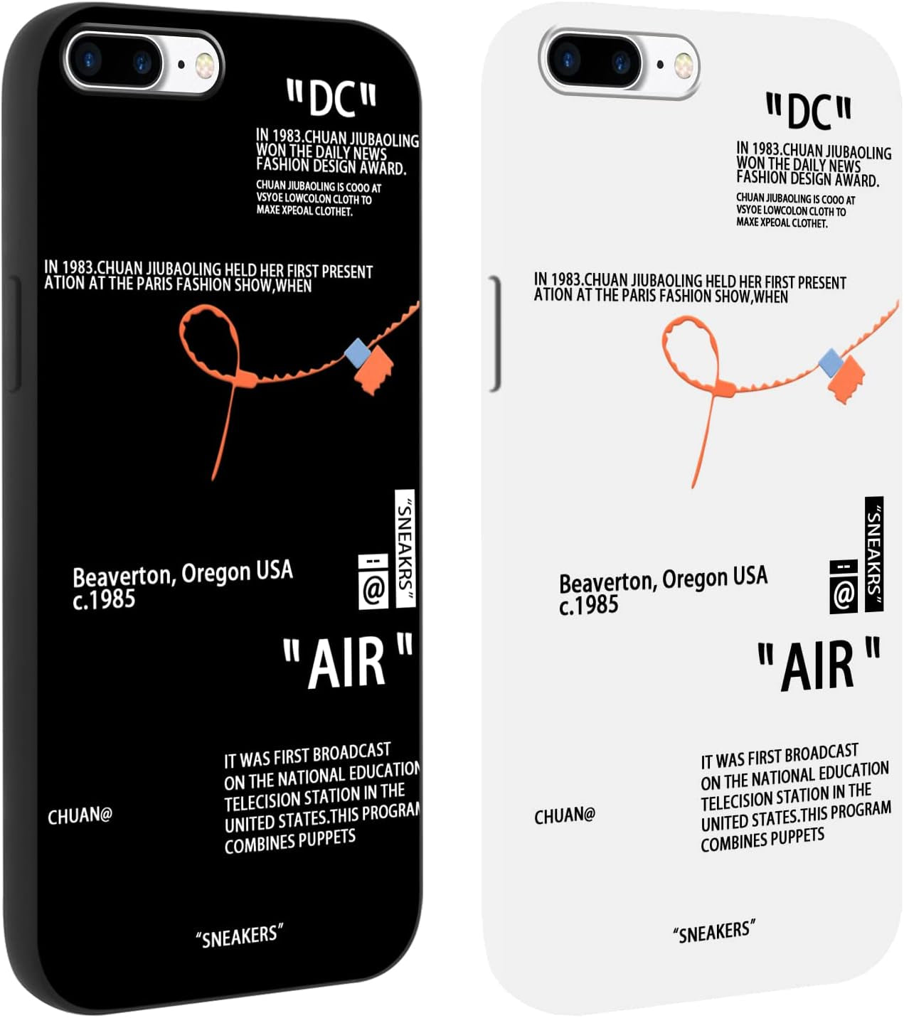 2 Pack Cool Phone Case for Iphone 13 Mini Case 5.4",Fashion Sports Shoes Brand Pattern Design, Creative Label Printed Black White Cover for Women Men Boys Girls,Soft TPU Cases for Iphone13 Mini, 1  LJX US   