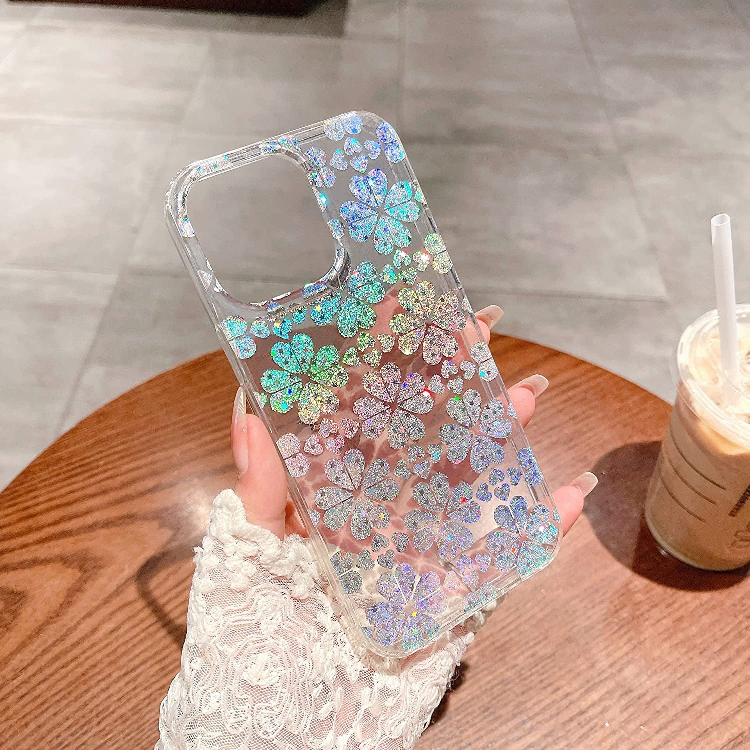 J.West for Iphone 14 Pro Case 6.1",Shiny Soft Shockproof Cute Clear Love-Heart Phone Protective Cover for Women,Glitter Plating Pattern Design TPU Bumper Slim Fit Phone Case for Girls  J.west   