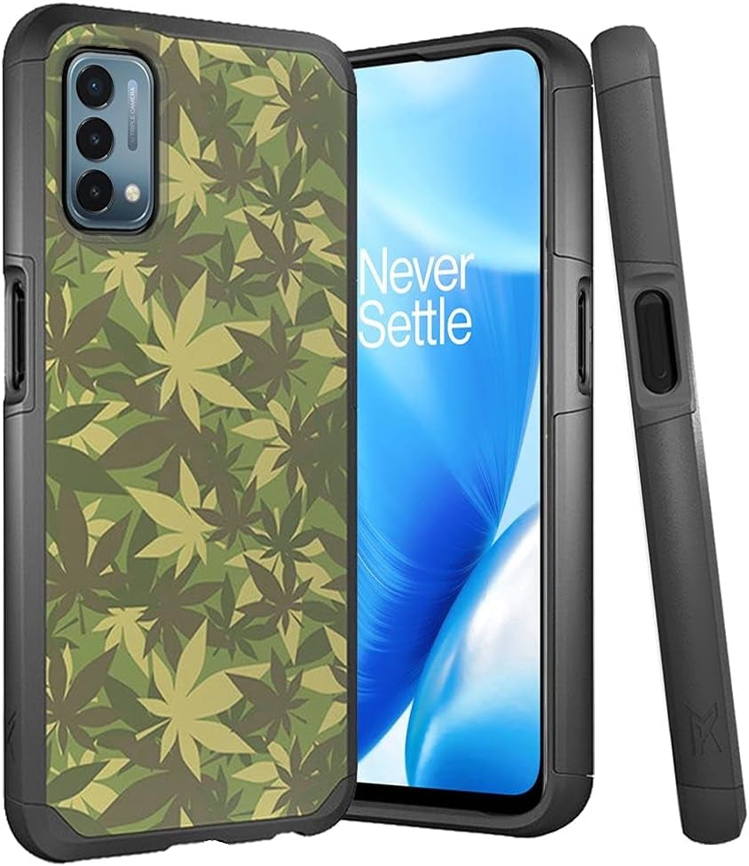 Americase | Oneplus Nord N200 5G | METKASE Case, Heavy Duty Dual Layer Hybrid Shock Proof Protective Rugged Bumper Case for Oneplus Nord N200 5G (Camouflage Herb Plant)  INTEGRITY UNITED   