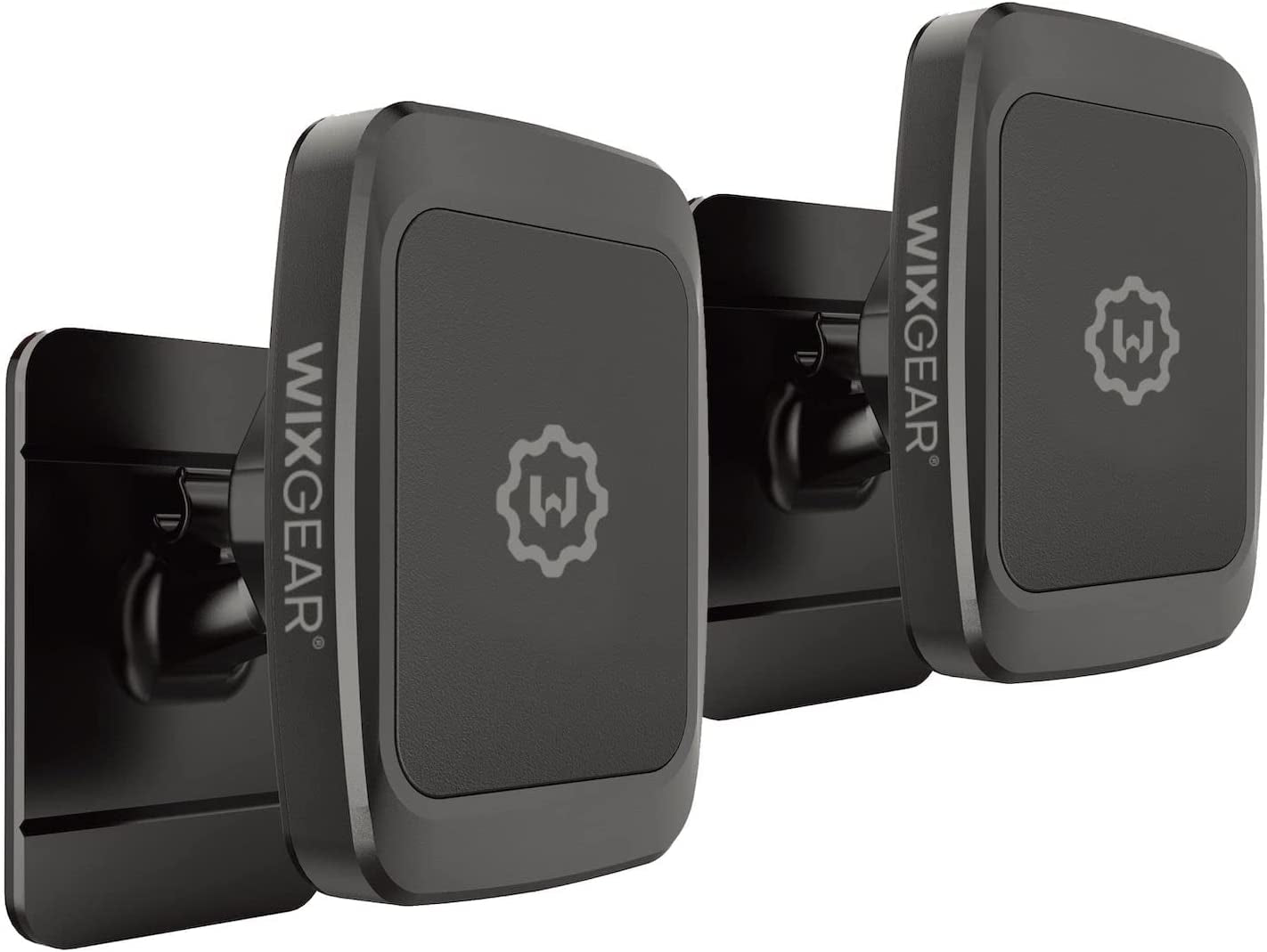 Wixgear (2 Pack Universal Stick on Dashboard Magnetic Phone Car Mount, for Cell Phones and Mini Tablets with Fast Swift-Snap Technology, (Newer Bigger Model)  WixGear   