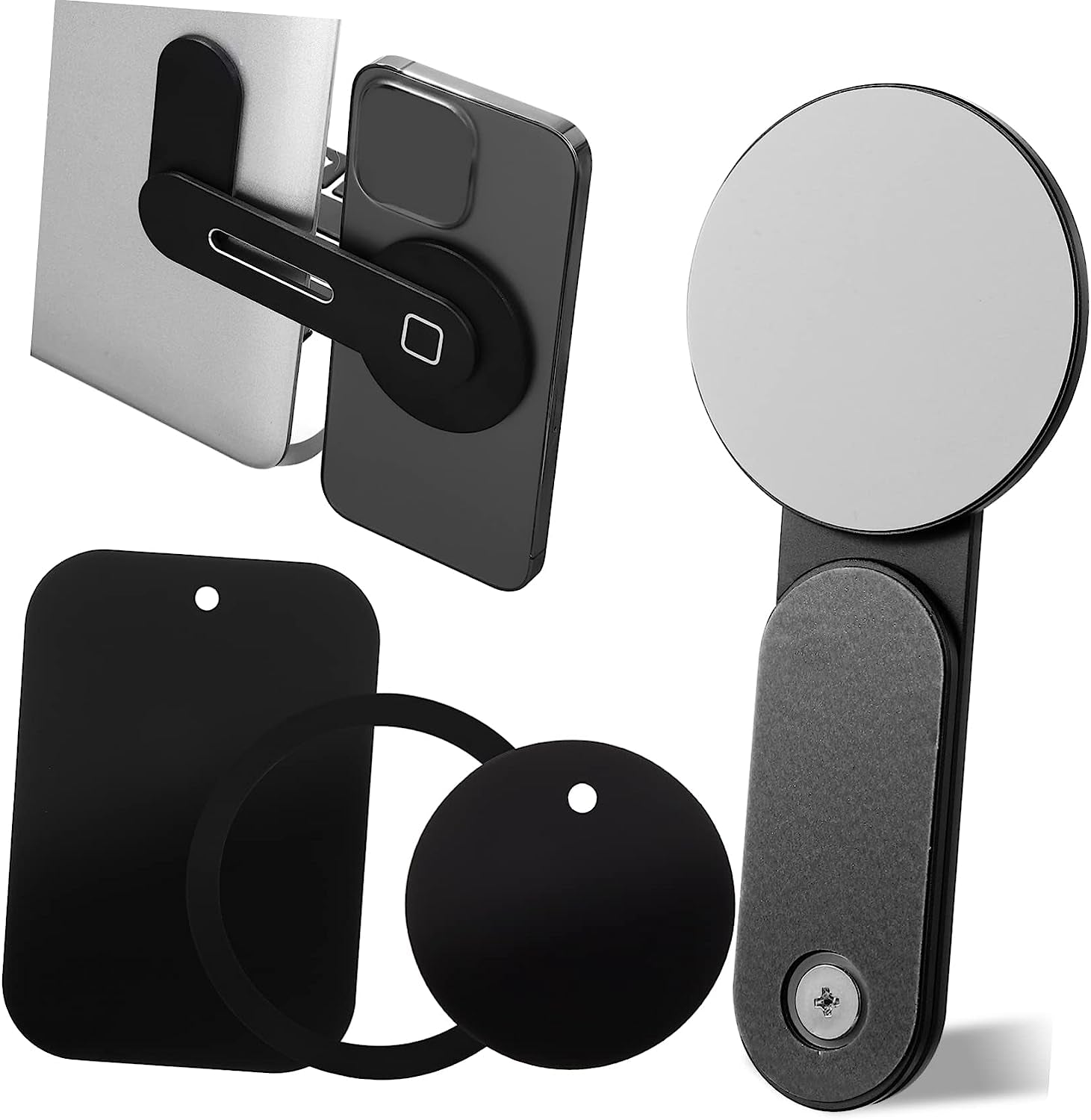 Hemobllo Car Phone Holder 2Pcs Bracket Magnetic Car Mount Table Magnetic Phone Stand Magnetic Laptop Stand Desk Computer Rack Silica Gel Car Phone Mount  Hemobllo As Shown Medium 