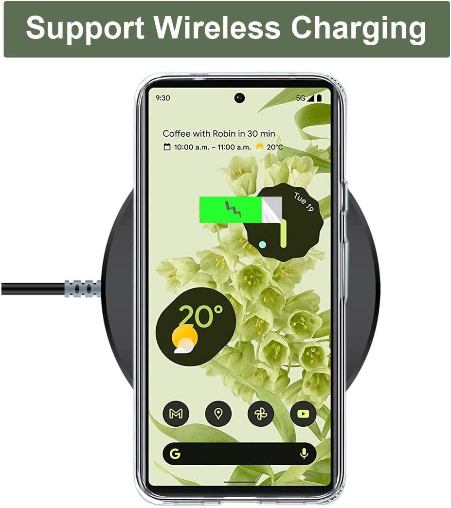 Unov Case Compatible with Pixel 6 Case Clear with Design Soft TPU Shock Absorption Slim Embossed Pattern Protective Back Cover 6.4 Inch (Flower Garden)  Unov   