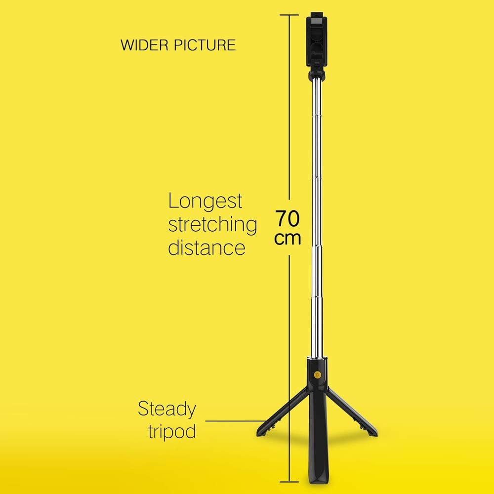 Selfie Stick,Eryue K07 Selfie Stick Integrated Tr BT 4.0 Wireless Selfie Stick Mini Portable Extendable Selfie Stick Tr for Smart Phone  ERYUE   