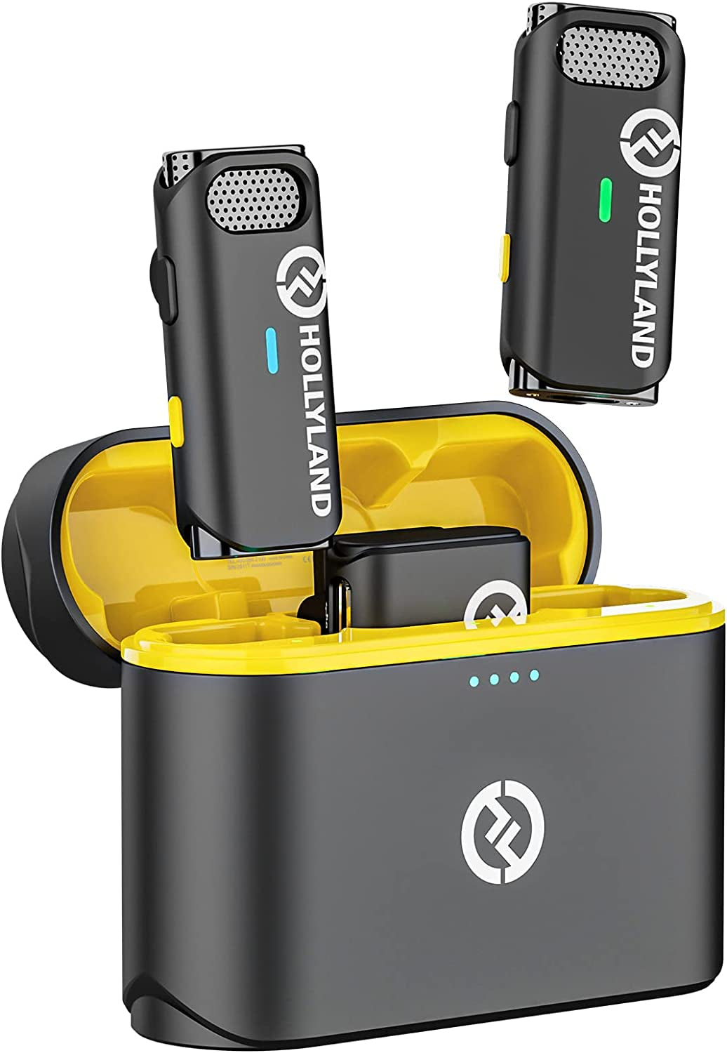 Hollyland Lark M1 Wireless Lavalier Microphone with Noise Cancellation, 656Ft Transmission,8H Battery Life, Compact Wireless Lapel Microphone System for DSLR Cameras/Iphone/Android/Live Streaming  HollyView   