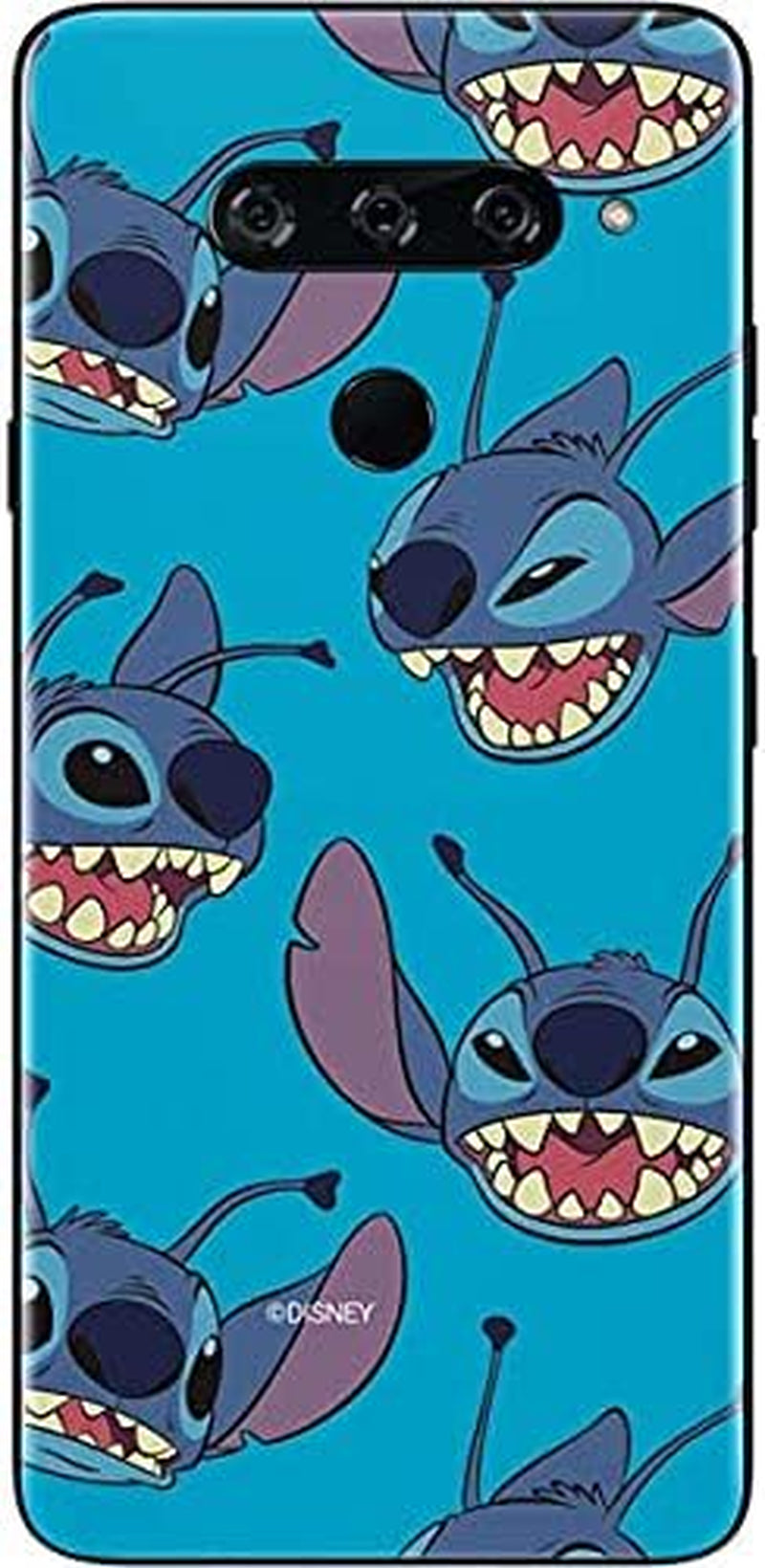 Skinit Decal Phone Skin Compatible with LG V40 Thinq - Officially Licensed Disney Stitch Expression Pattern Design  Skinit   