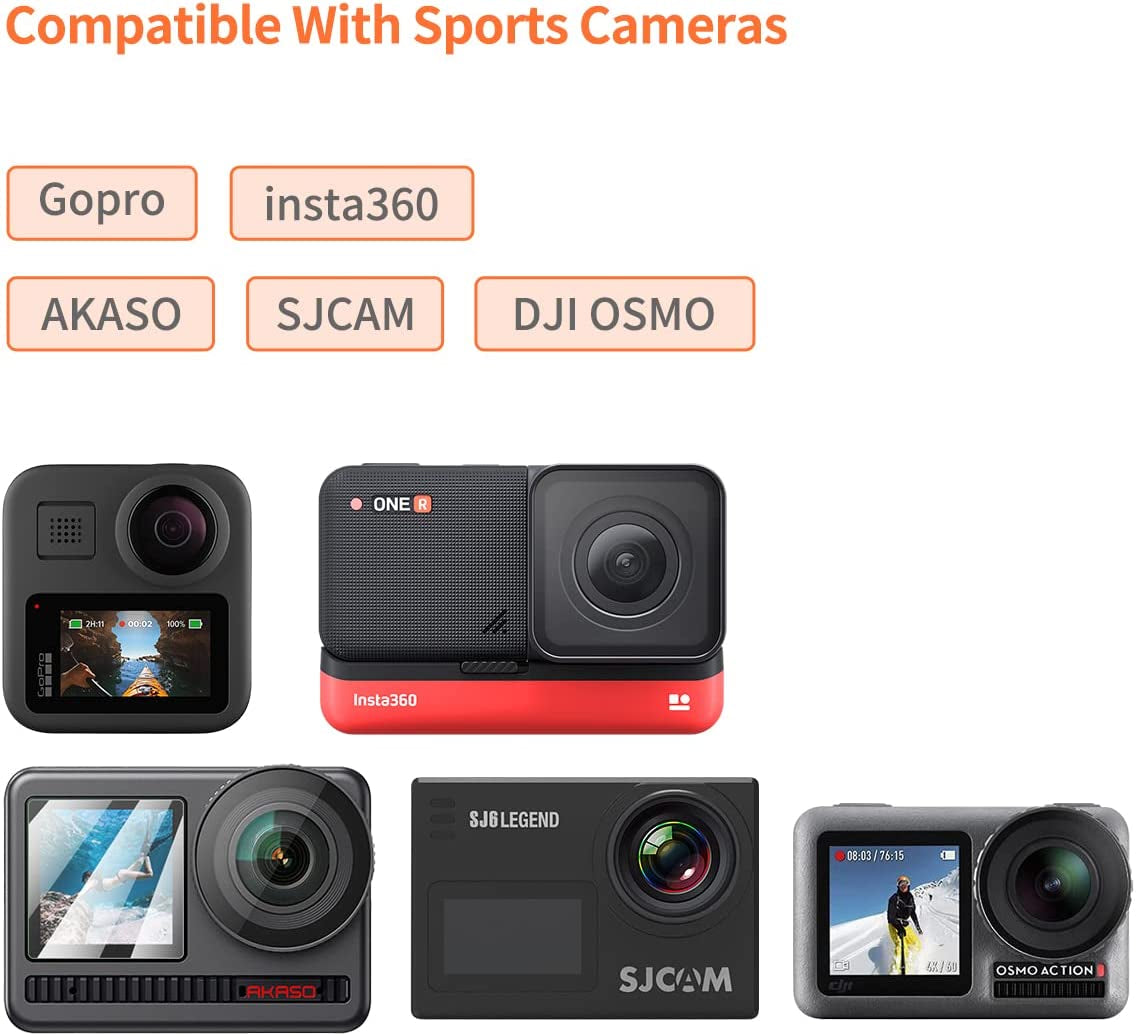 Uurig Telescopic Selfie Stick Long with Tripod, Waterproof Hand Grip, for Insta360 Gopro Hero 10 9 8 7 6 5 4 3 2, Fusion, Max, Session, AKASO, SJCAM, DJI OSMO Action Cameras  VRIG Select   