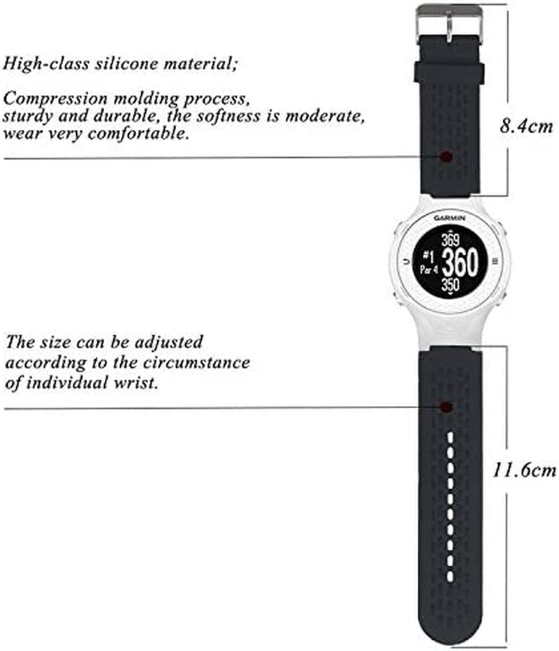 Band for Garmin Approach S2 / S4, Soft Silicone Replacement Watch Band Strap for Garmin Approach S2 / S4  QGHXO   