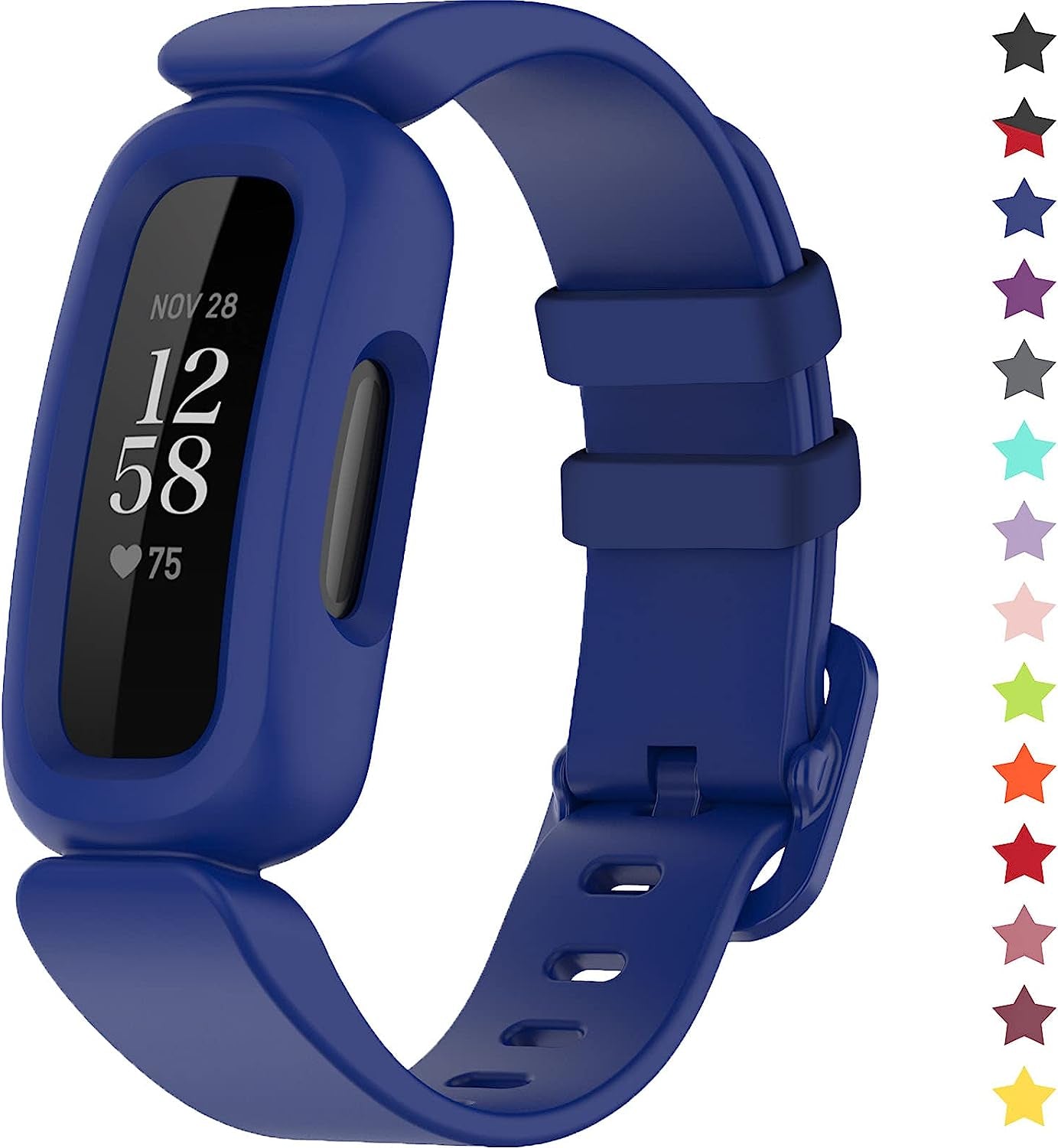 Topperfekt Bands Compatible with Fitbit Ace 3 for Kids, Soft Silicone Waterproof Bracelet Accessories Sports Watch Strap Replacement for Fitbit Ace 3 Boys Girls  TopPerfekt Blue  