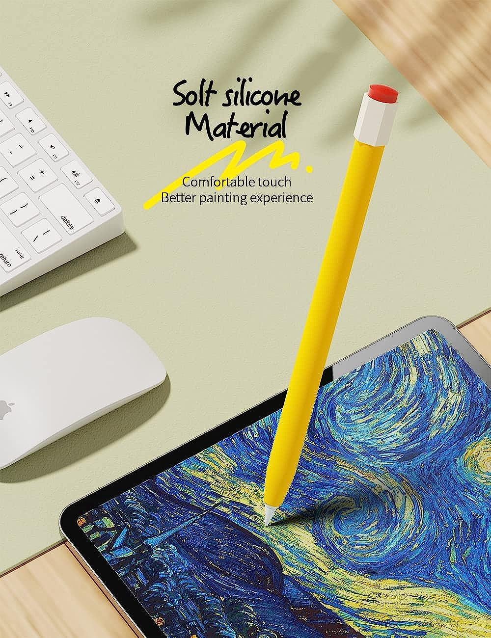 ELETIUO Silicone Case for Apple Pencil 1St Gen,Vintage Protective Grip Sleeve Cover,Compatible with Ipad Pro 9.7"/10.5"/12.9"  Litumfen   