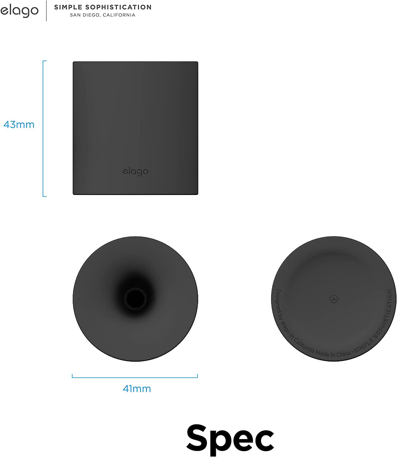 Elago Pencil Stand Compatible with Apple Pencil 1St, 2Nd Generation and Any Tablet Stylus with or without Pencil Case or Sleeve, Durable Silicone Stand, Desk Organization, Tip Protection [Black]  elago   