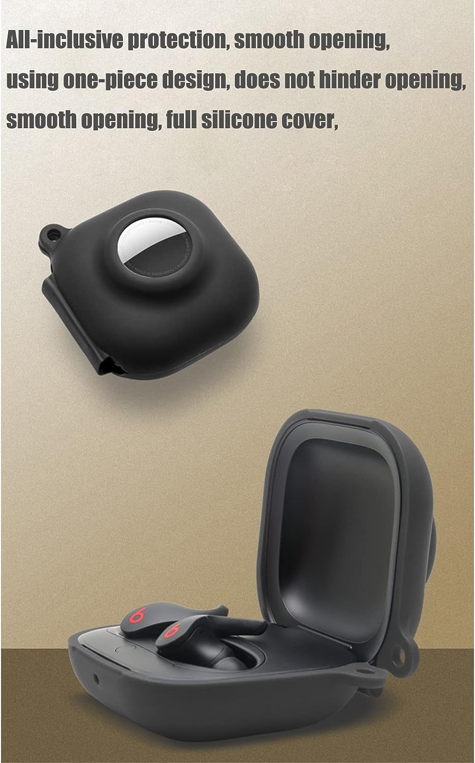 Glow Case for Beats Fit Pro Airtag Wireless Noise Cancelling Earbuds,Carrying Case Premium Soft Skin Cover Shock-Absorbing,Anti-Scratch Protective Case with Keychain(Glow Blue)  2022321   