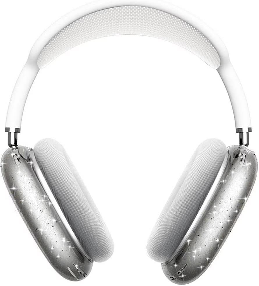 Saharacase Hybrid Flex Cover Case for Apple Airpods Max [Rugged] Headphone Protection Antislip Grip Slim (Transparent Sparkle)  ZERODAMAGE SAHARA CASE   