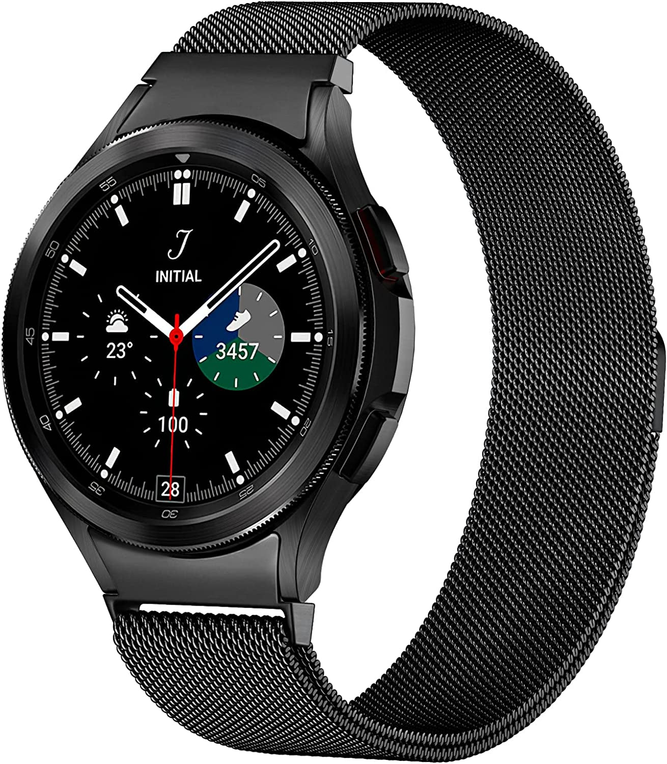 Zedoli No Gap Metal Bands Compatible with Samsung Galaxy Watch 5 40Mm 44Mm / Samsung Galaxy Watch 5 Pro 45Mm / Samsung Galaxy Watch 4 40Mm 44Mm / Samsung Galaxy Watch 4 Classic 42Mm 46Mm for Men Women  Zedoli Black  