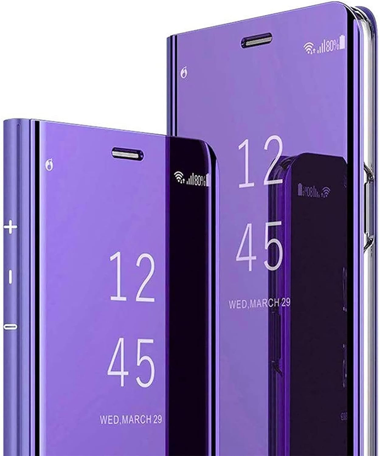 Tncavo for Xiaomi Redmi Note 12 Pro plus Mirror Case for Women, Outdoor Makeup Clear Phone Cover with Kickstand for Xiaomi Redmi Note 12 Pro plus JM Silver  Tncavo Violet Full 