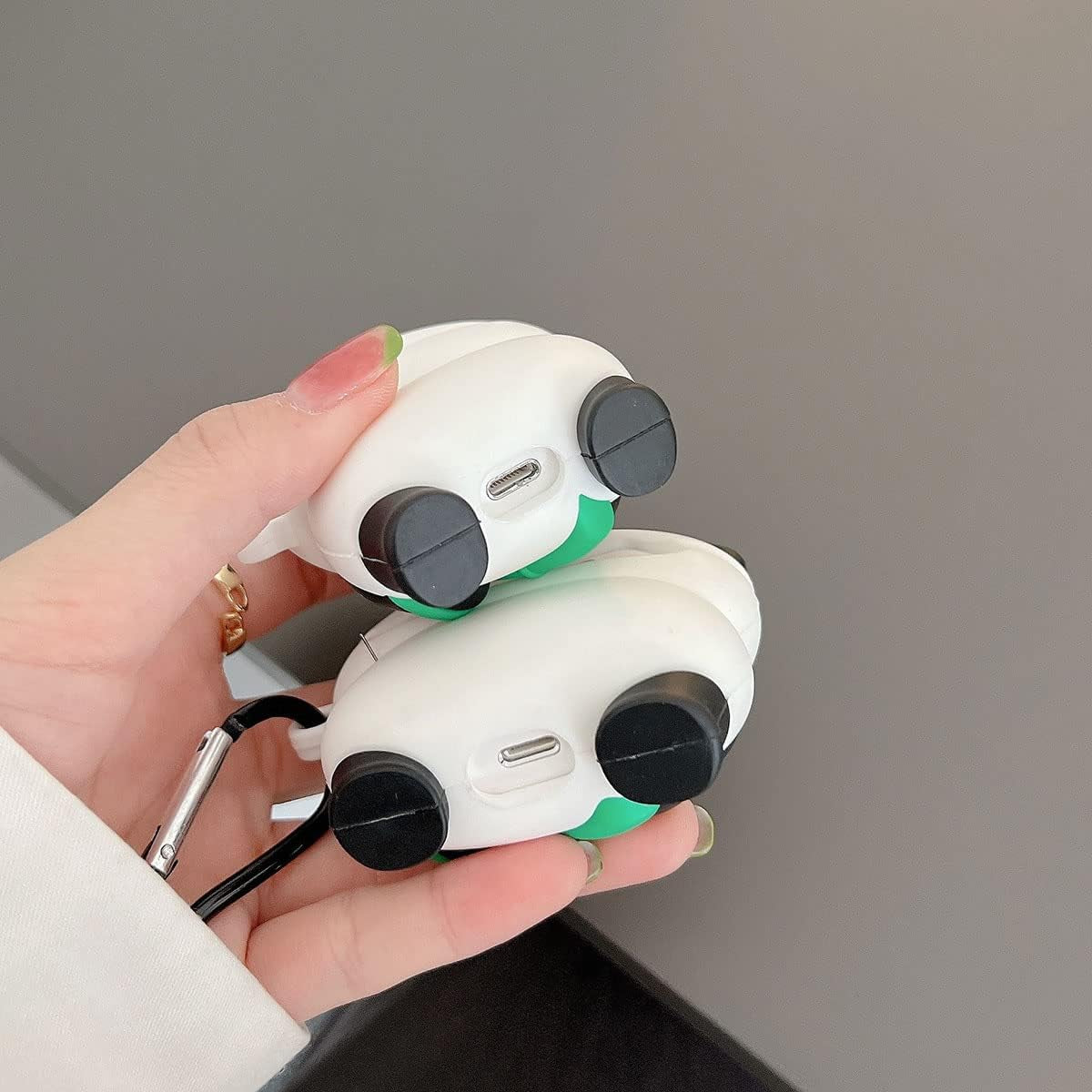 YAKVOOK for Airpod 2/1 Cover Case,Cute 3D Cartoon Panda Airpods 2Nd Generation Cover Kawaii Soft Silicone Protective Cover with Keychain Shockproof Charging Case for Airpods 1&2 for Girls Women  Yatchen   