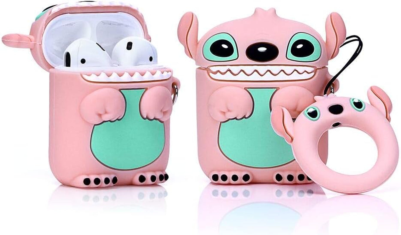ZAHIUS Silicone Case Funny Cover Compatible for Apple Airpods 1&2[3D Cartoon Pattern][Designed for Kids Girl and Boys](Winnie)  ZAHIUS Direct Angle  