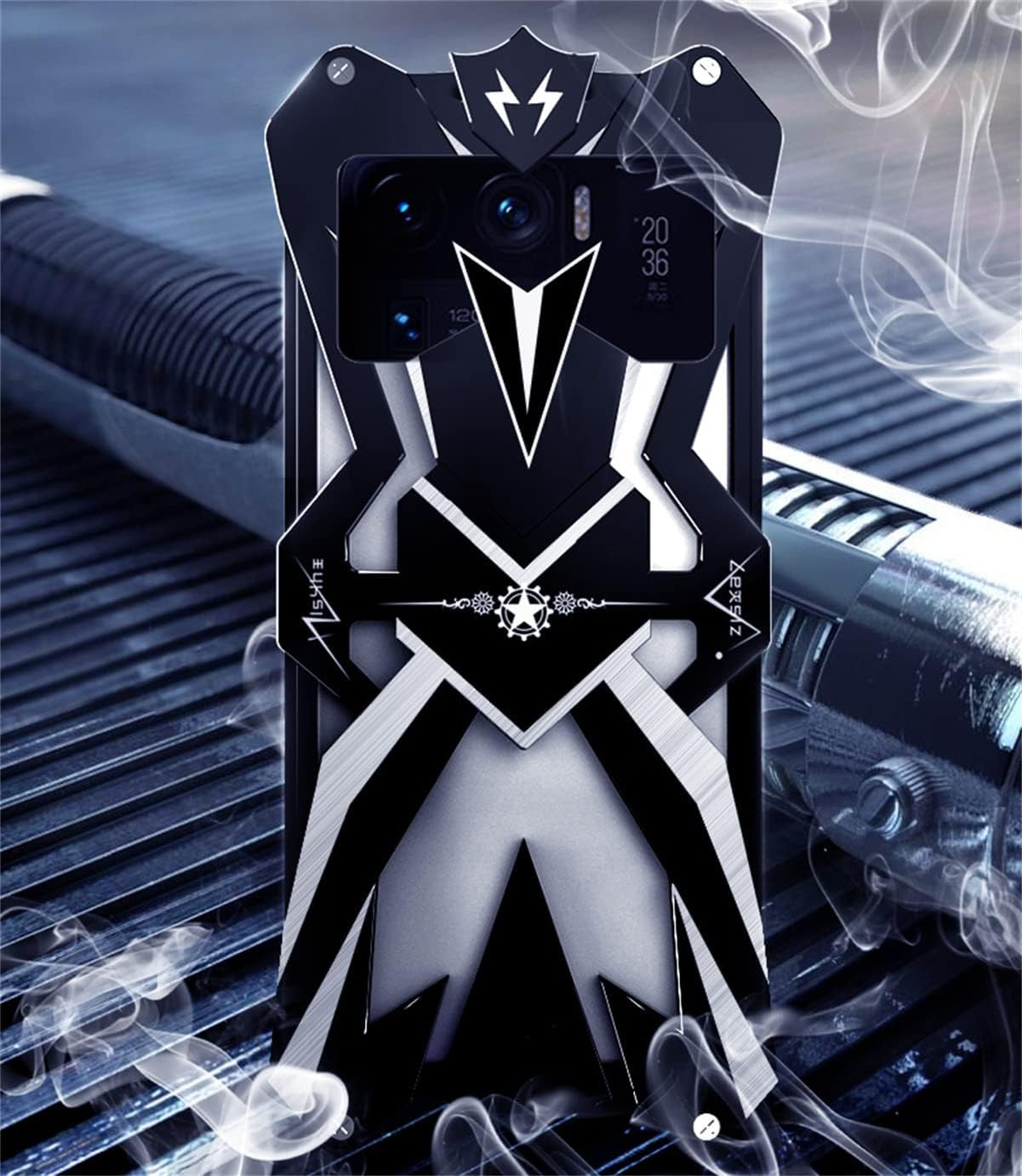 DAYJOY Cool Design Aluminum Case Compatible with Xiaomi 11 Ultra,Rock Punk Style Arm Shield Premium Aerospace Aluminum Metal Shockproof Bumper Frame Cover Case  DAYJOY   