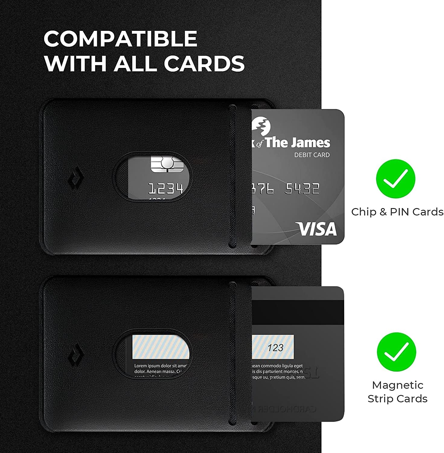 PITAKA Phone Card Holder [Magez Card Sleeve 3.0] Stick on Wallet for Credit or Business Cards, Compatible with Magsafe, Magez Case for Iphone 14/13/12 and Galaxy S23/S22 - PU Leather, Black  pitaka   