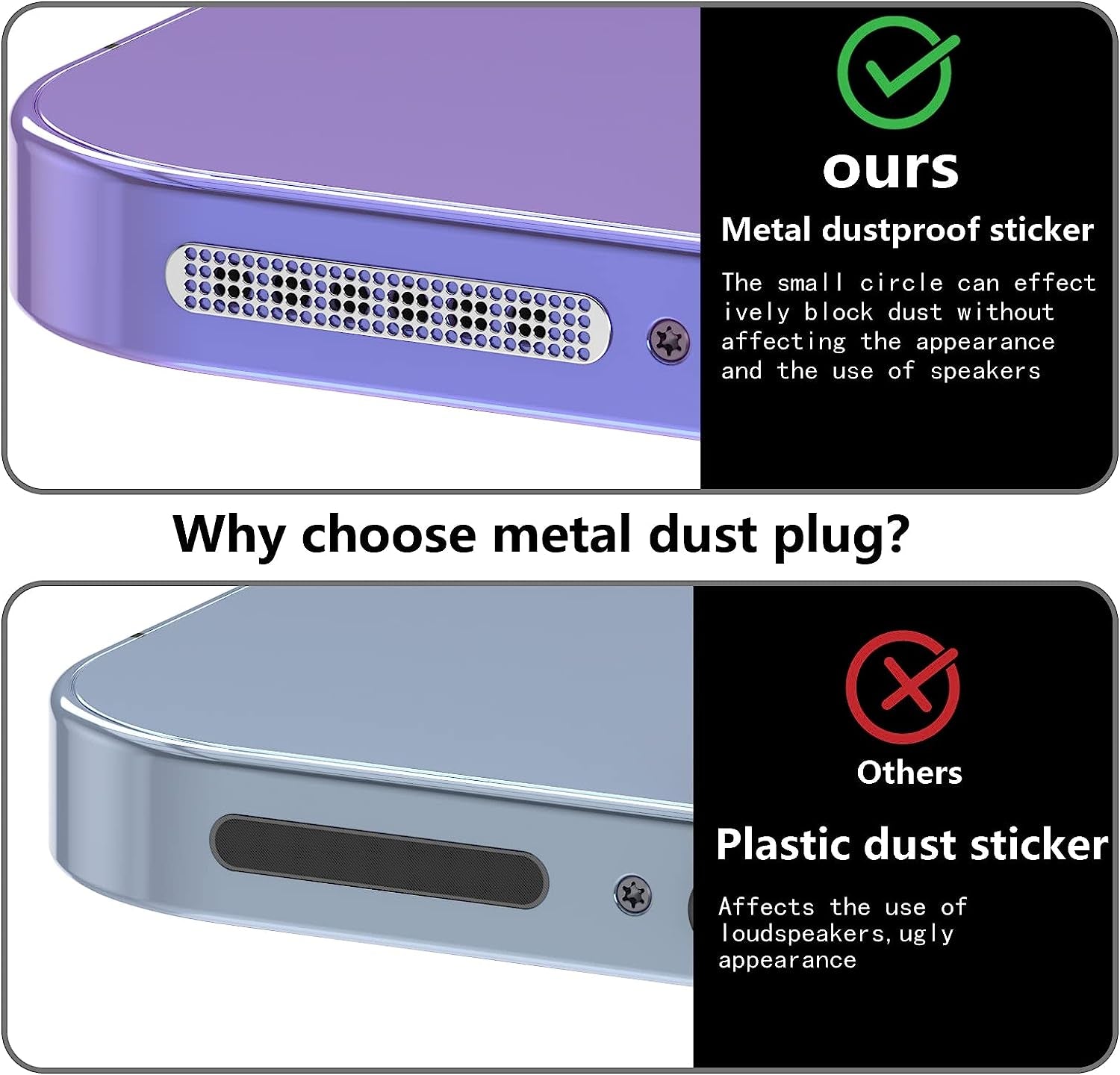 Iphone Speaker Dustproof Stickers Protector,Iphone Dust Plug Cover Compatible Iphone 14/13/12/11 All Series,With Cleaner Tools Cleaning Putty/Tweezers/Brushes/Wet and Dry Cleaning Wipe/Storage Box  Inesore   